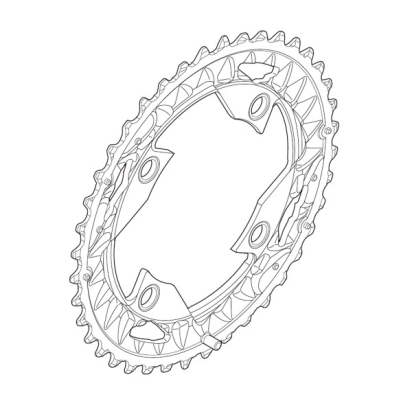 Priekinė žvaigždė Shimano FC-M612 40T-AN, Deore