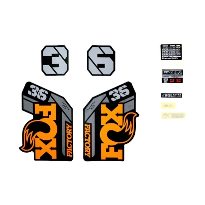 Lipdukai FOX Decal Kit: 2021 36 F-S 26in Orange Logo Matte Black Fork 0 (803-01-524)