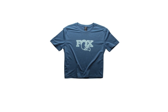 textured women s ss boxy tee blue xs