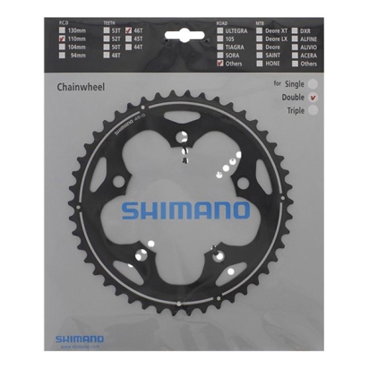 Priekinė žvaigždė Shimano FC-CX50 black 46T-G, 105