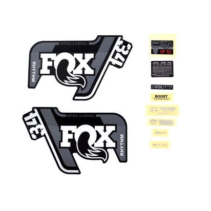 FOX Decal Kit: 2021 34 Rhythm Gray Logo Rhythm Fork 0 (803-01-512)