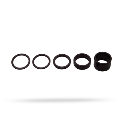 Spacer set PRO SB black 1-1 / 8"  2 / 5 / 10, alloy