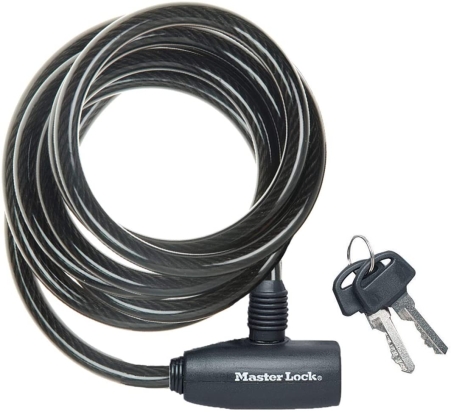 Dviračio spyna Master Lock 1,8M/8MM BLK 8126