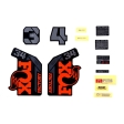 FOX Decal Kit: 2021 34 F-S Orange Logo Shiny Black Fork 0 (803-01-508)