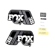 FOX Decal Kit: 2021 38 P-S Gray Logo Matte Black Fork 0 (803-01-535)