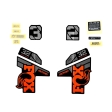 FOX Decal Kit: 2021 32 SC F-S Orange/Black Logo Shiny Black Fork 0 (803-01-503)