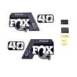 FOX Decal Kit: 2021 40 P-SE Gray Logo Matte Black Fork 0 (803-01-542)