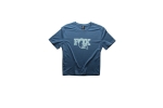 textured women s ss boxy tee blue xs
