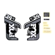 FOX Decal Kit: 2021 34 E-BIKE+ Rhythm Gray Logo Matte Black Fork 0 (803-01-516)