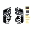FOX Decal Kit: 2021 34 P-S Gray Logo Matte Black Fork 0 (803-01-511)