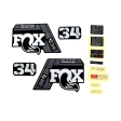 FOX Decal Kit: 2021 34 E-BIKE+ P-SE Gray Logo Matte Black Fork 0 (803-01-515)