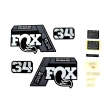 FOX Decal Kit: 2021 34 SC P-SE Gray Logo Matte Black Fork 0 (803-01-519)