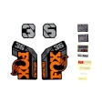 Lipdukai FOX Decal Kit: 2021 36 F-S Orange Logo Shiny Black Fork 0 (803-01-521)