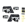 Lipdukai FOX Decal Kit: 2021 34 SC P-SE Gray Logo Matte Black Fork 0 (803-01-519)