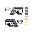 Lipdukai FOX Decal Kit: 2021 36 P-SE Gray Logo Matte Black Fork 0 (803-01-525)