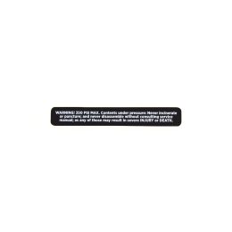 FOX Decal: 350 PSI Max Eyelet FOX Decal with Warning 0 (024-12-202)