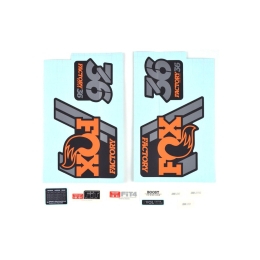 FOX Decal Kit: 2018 36 F-S Orange Logo Matte Black Background 0 (803-01-273)