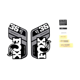 Lipdukai FOX Decal Kit: 2021 36 P-S E-Bike+ Gray Logo Matte Black Fork 0 (803-01-530)