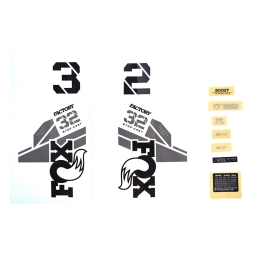 FOX Decal Kit: 2021 32 SC F-S Black Logo Shiny Orange Fork 0 (803-01-502)