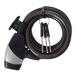 Dviračių spyna OXC Cable Lock KeyCoil10 Black 10x1800mm
