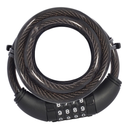 Dviračių spyna OXC Cable Lock CombiCoil10 Black 10x1500mm