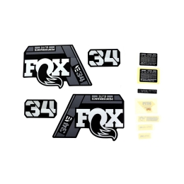 Lipdukai FOX Decal Kit: 2021 34 SC P-SE Gray Logo Matte Black Fork 0 (803-01-519)