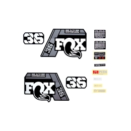 FOX Decal Kit: 2021 36 P-SE Gray Logo Matte Black Fork 0 (803-01-525)